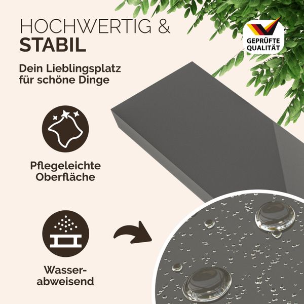 Casaria Wandregal, Grau Hängeregal mit Halterung günstig online kaufen