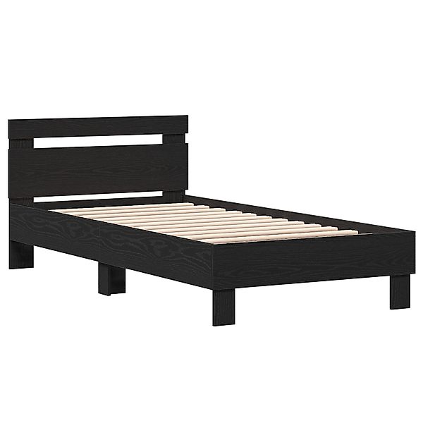 vidaXL Bett Bettgestell – Schwarz-Eiche, 90x190 günstig online kaufen