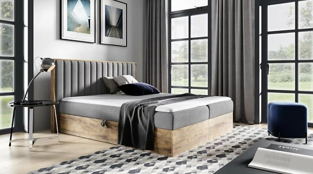 Luxusbetten24 Holzbett Designer Holzbett Nuro, mit Stauraum günstig online kaufen