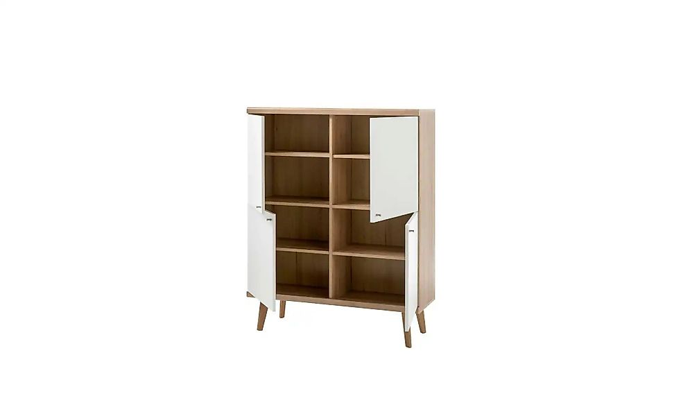 Wohnwand   ¦ weiß ¦ Maße (cm): B: 337 H: 197 Kommoden & Sideboards > Wohnwä günstig online kaufen