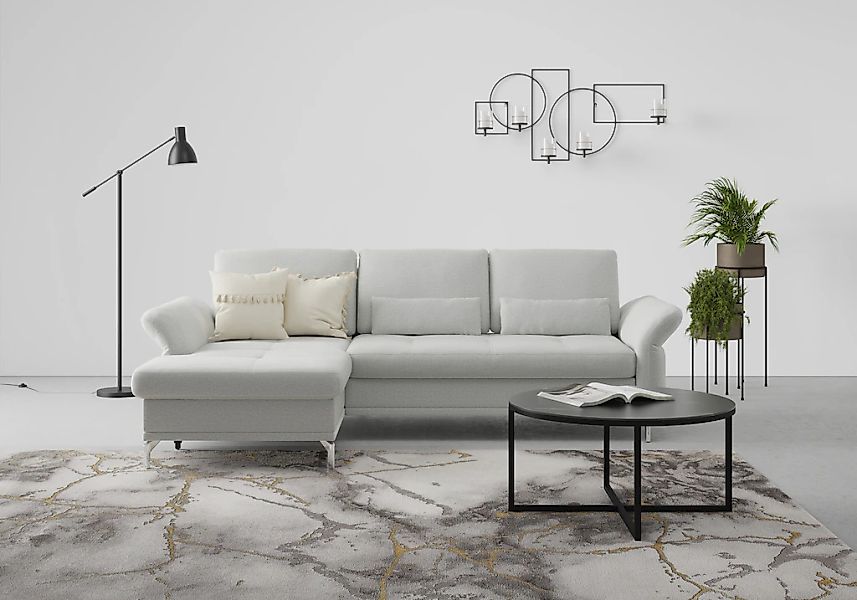 Home affaire Ecksofa "Palm Beach L-Form" Federkern, mit Sitztiefenverstellu günstig online kaufen
