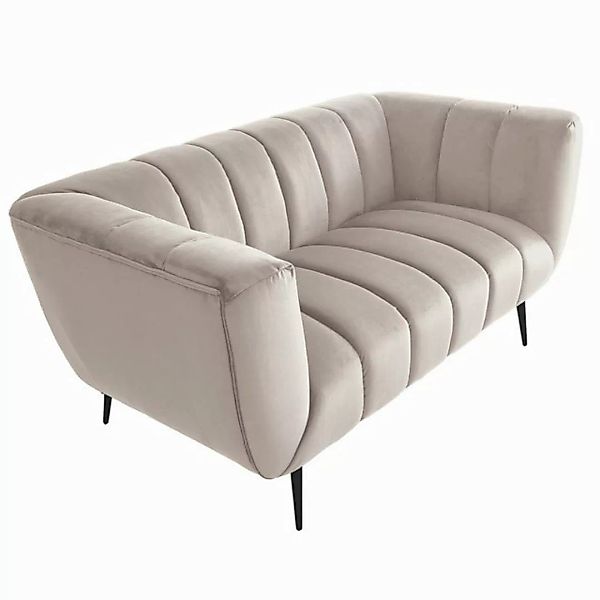 riess-ambiente 2-Sitzer NOBLESSE 165cm champagner / schwarz · Couch mit Bez günstig online kaufen