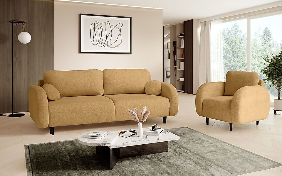 MOEBLO Polstergarnitur Carina, (Wohnzimmergarnitur Zweisitzer-Sofa Sessel günstig online kaufen