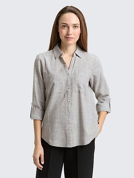 TOM TAILOR Langarmbluse Blusen & Shirts Bluse mit Brusttaschen günstig online kaufen