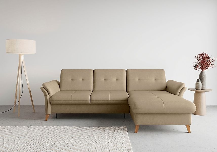 sit&more Ecksofa "Göteborg" Sitztiefenverstellung und Federkern, wahlweise günstig online kaufen