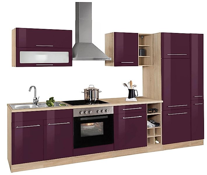 KOCHSTATION Küchenzeile »KS-Eton« mit E-Geräten, Breite 330 cm günstig online kaufen