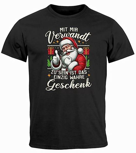 MoonWorks Print-Shirt Herren T-Shirt Weihnachtsmann Spruch Lustig Das einzi günstig online kaufen