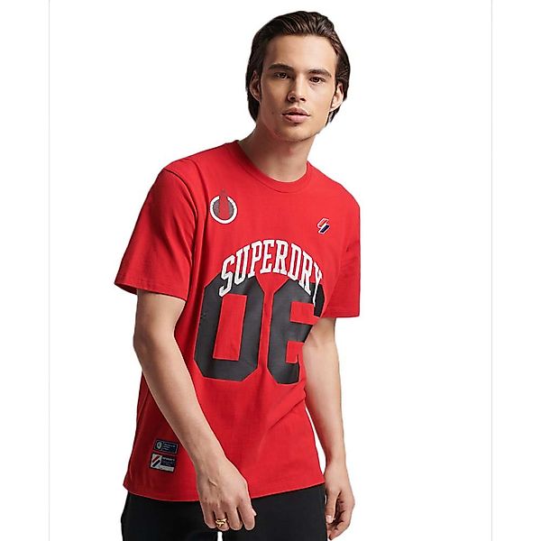 Superdry Code Varsity Arch Kurzärmeliges T-shirt L Risk Red günstig online kaufen