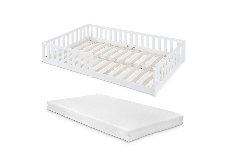 en.casa Kinderbett, »Tanna« mit Matratze 120 x 200 cm Montessori Kiefernhol günstig online kaufen