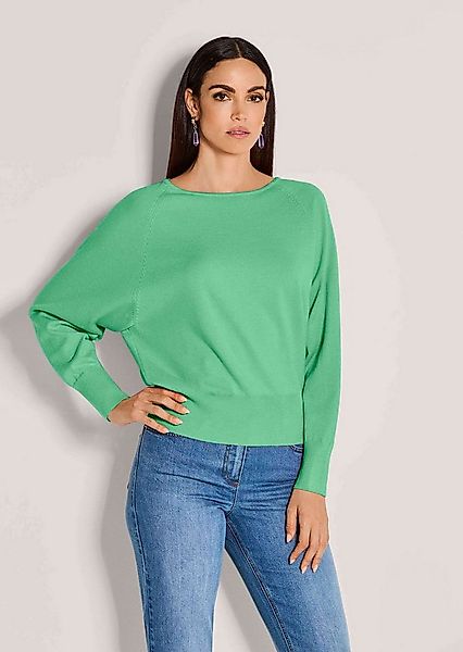 MADELEINE Strickpullover Basic Strickpullover mit Fledermausärmeln Langarm günstig online kaufen
