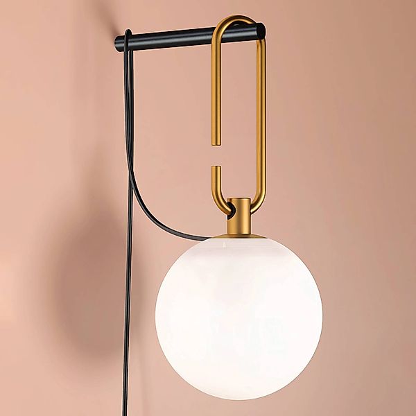 Artemide nh Wall Wandlampe mit Glaskugel, messing günstig online kaufen