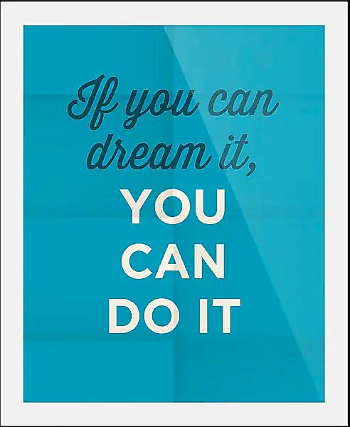 queence Bild »You can do it« Motivationsbilder   Schriftzug   Schriftzüge günstig online kaufen