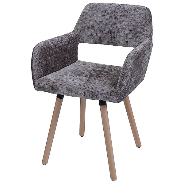 MCW Esszimmerstuhl A50 II Braun Stoff/Textil Chenille 465g/m² günstig online kaufen