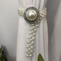 BYSURE Raffhalter, (4-tlg), Perlenperle Schnallen Gardinen günstig online kaufen