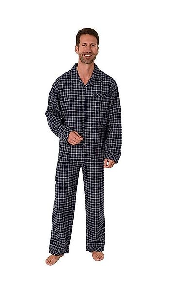 Trend by Normann Pyjama Herren Flanell Schlafanzug zum durchknöpfen - auch günstig online kaufen