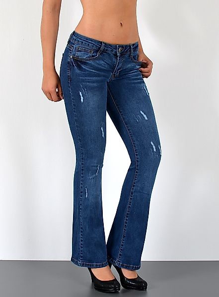 ESRA Bootcut-Jeans Schlaghose Damen Bootcut Jeans günstig online kaufen