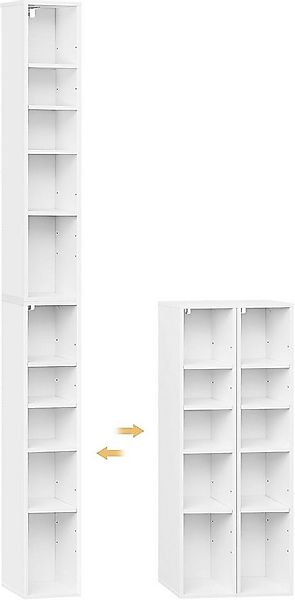 Woltu Bücherregal, 2-tlg., Aufbewahrungsregal mit 10 Fächern, CD-Ständer günstig online kaufen