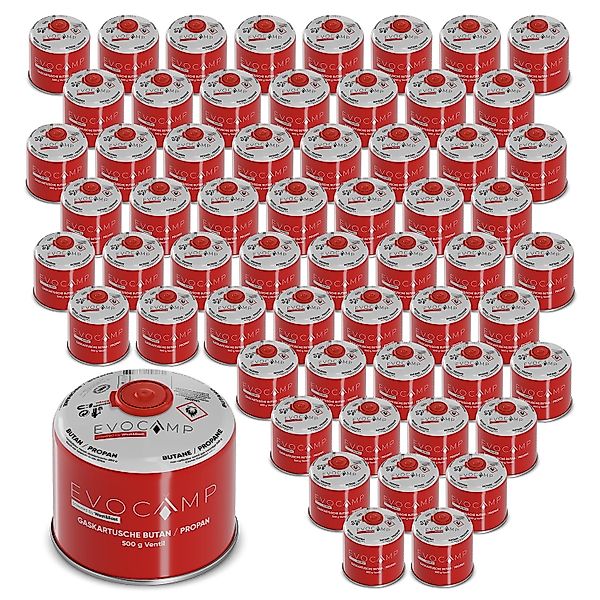 Evocamp Gaskartusche 60 Stück Butan Propan 500 g Schraubventil für Campingk günstig online kaufen