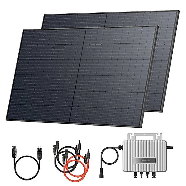 SOLARWAY Balkonkraftwerk 1000 Watt EcoFlow 600/800W Solaranlage Steckerfert günstig online kaufen