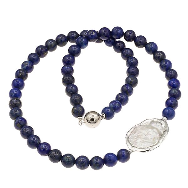 Bella Carina Perlenkette Kette mit Lapislazuli günstig online kaufen