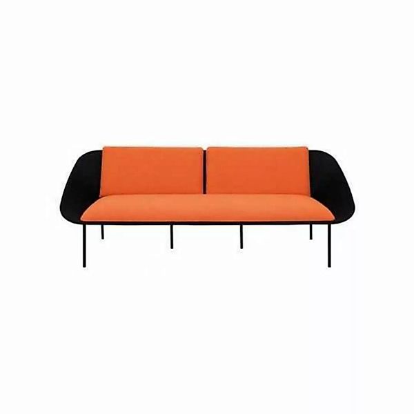 JVmoebel 3-Sitzer Schwarz-Oranger Dreisitzer Luxus 3-Sitzer Polster Couch T günstig online kaufen