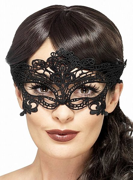 Metamorph Verkleidungsmaske Schwarze Kostüm Spitzenmaske - Fasching Karneva günstig online kaufen