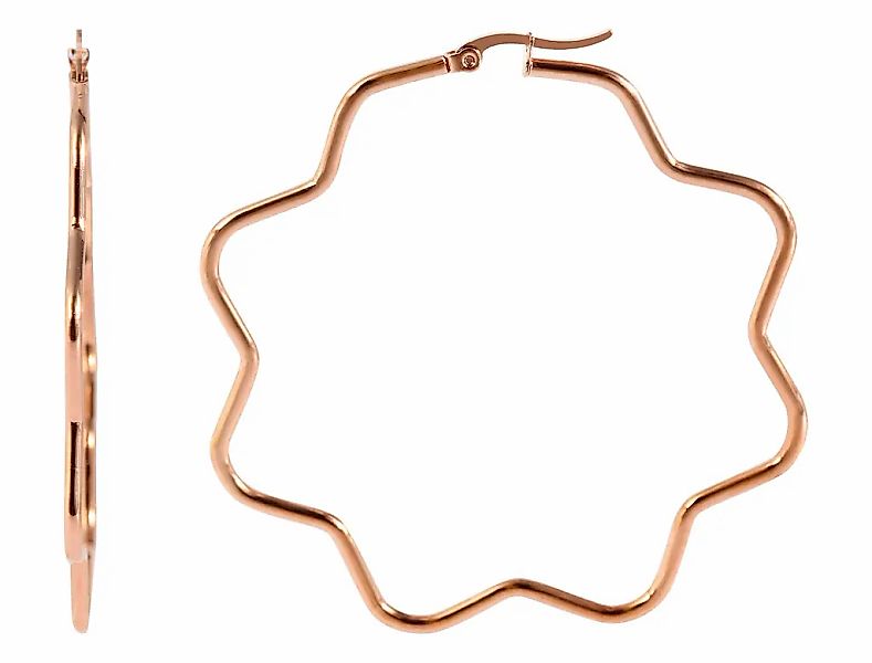 Adelia´s Paar Creolen "Damen Ohrringe – Creole Blume aus Edelstahl" Ein kle günstig online kaufen