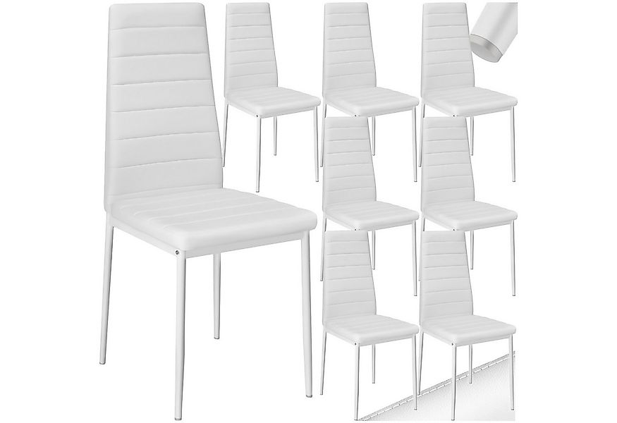 tectake Esszimmerstuhl Küchenstühle Kunstleder (Set, 8 St), Leicht, weich, günstig online kaufen