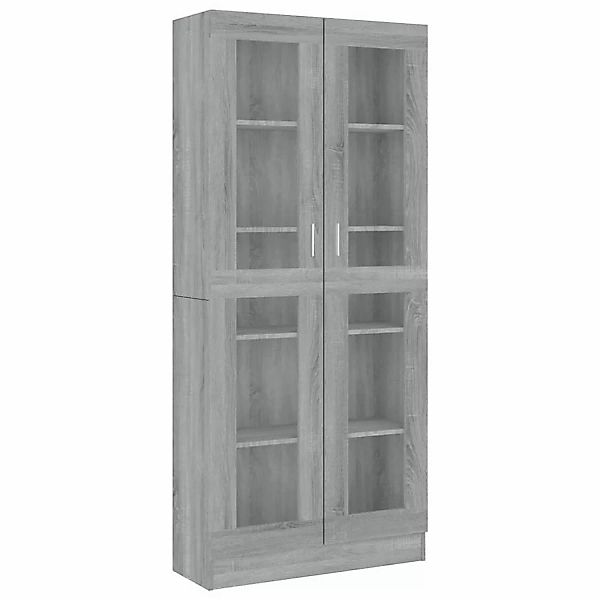 Vidaxl Vitrinenschrank Grau Sonoma 82,5x30,5x185,5 Cm Holzwerkstoff günstig online kaufen