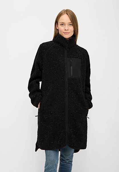 Derbe Fleecejacke "Kuschelby Long" ohne Kapuze Fleecejacke, lang, glitzernd günstig online kaufen