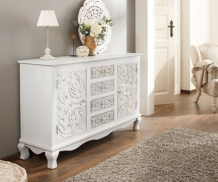 Home affaire Sideboard »Rajat«, Kommode aus Mangoholz mit Türfrontfräsungen günstig online kaufen