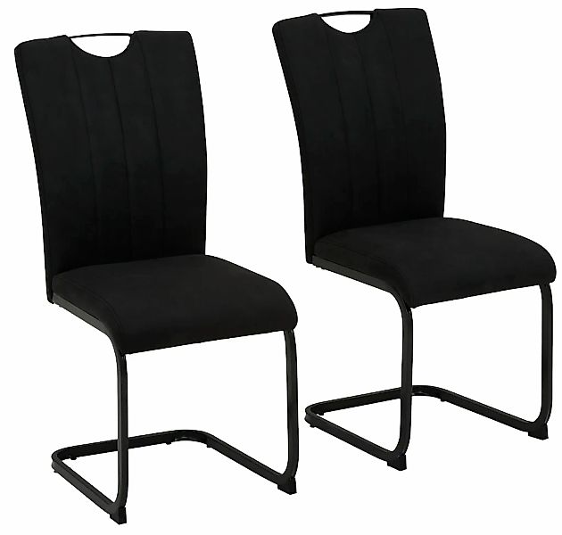 Home affaire Freischwinger "Napoli", (Set), 2 St., Luxus-Microfaser Vintage günstig online kaufen