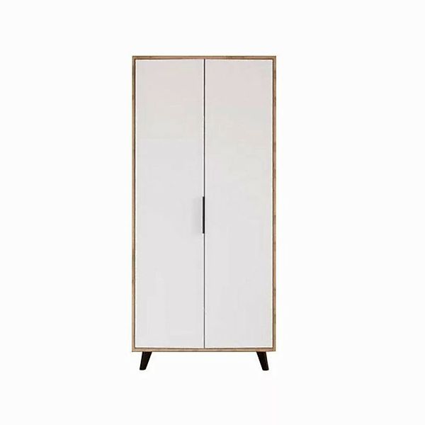 JVmoebel Kleiderschrank Schlafzimmer Kleiderschrank Modern Design Weiß Brau günstig online kaufen