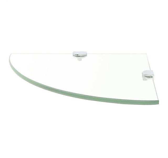 vidaXL Wandregal, Eckregal mit verchromten Halterungen Glas Transparent 25 günstig online kaufen
