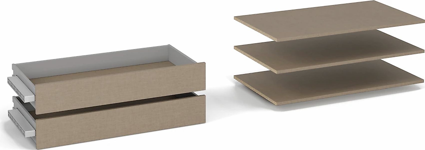 rauch Schubladeneinsatz "Zubehör für Schwebetürenschränke Rauch ORANGE" Set günstig online kaufen