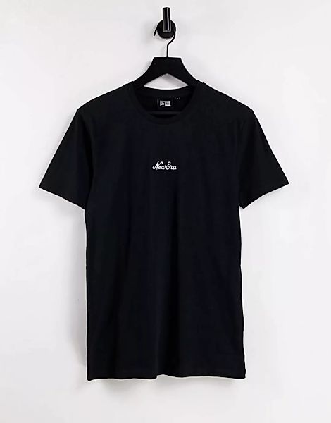 New Era – T-Shirt in Schwarz mit Schriftzug günstig online kaufen