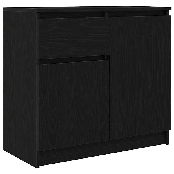 vidaXL Sideboard mit Schublade Schwarz Eichen-Optik 71x35x65 cm 861599 günstig online kaufen