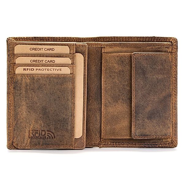 Benthill Geldbörse Herren Echt Leder Portemonnaie RFID Männer Portmonee Sli günstig online kaufen