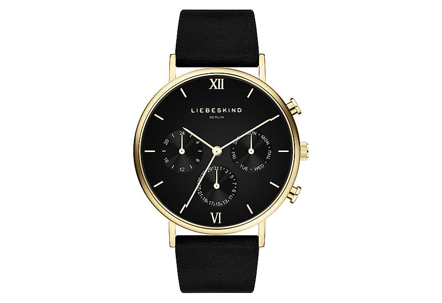 Liebeskind Berlin Quarzuhr Leather Signature Chrono Edelstahl günstig online kaufen