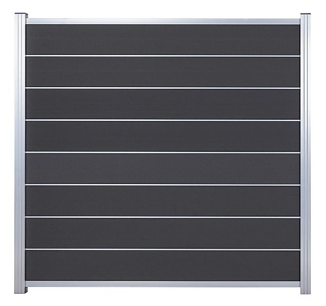 GartenLand Zaun Norderney WPC ca. 180x180 cm, (Set, Ohne Pfosten), Schiefer günstig online kaufen