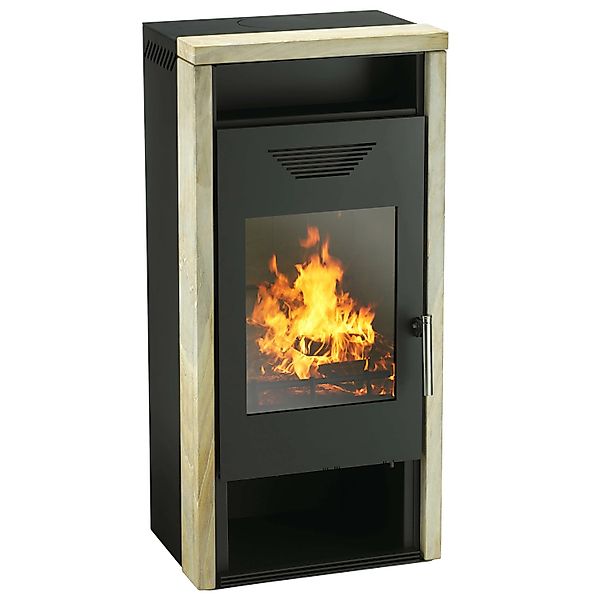 Wamsler Kaminofen Sandstein Schwarz 8 kW günstig online kaufen