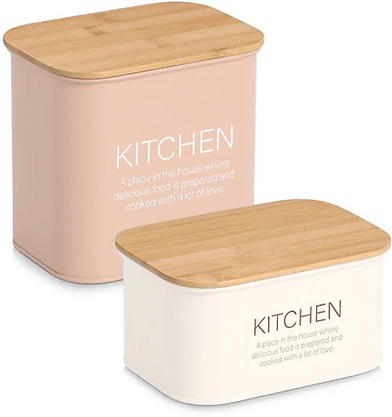 Zeller Present Vorratsdose »mit Bambusdeckel "Kitchen"«, (Set, 2 tlg.), pfl günstig online kaufen