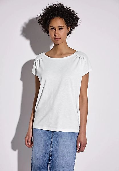 STREET ONE T-Shirt, mit Seitlichen Einschlitzen am Saum günstig online kaufen