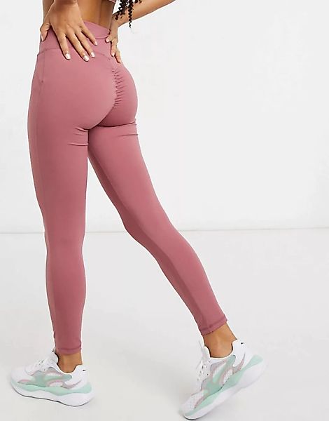 In The Style x Courtney Black – Activewear – Leggings mit Raffung am Gesäß günstig online kaufen