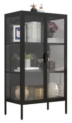 VCM Standvitrine Stahl Glas Standvitrine Vitrine günstig online kaufen