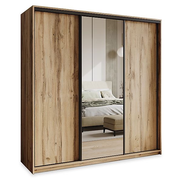Masseno Schwebetürenschrank TAVI Kleiderschrank mit Spiegel günstig online kaufen