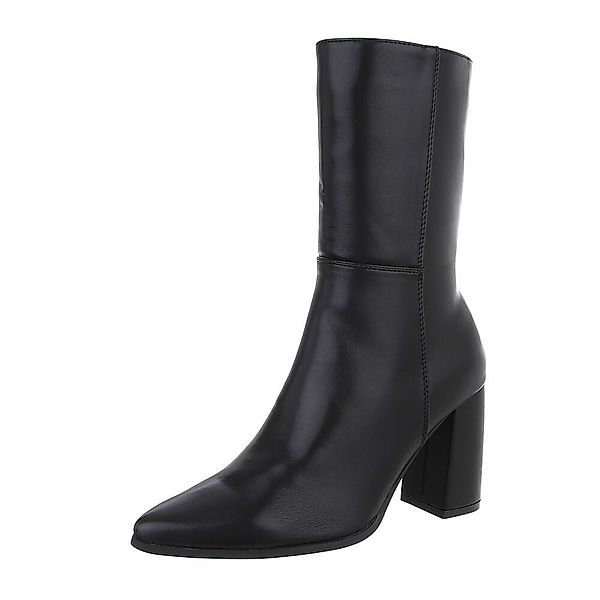 Ital-Design Damen Elegant High-Heel-Stiefelette (87118186) Blockabsatz günstig online kaufen