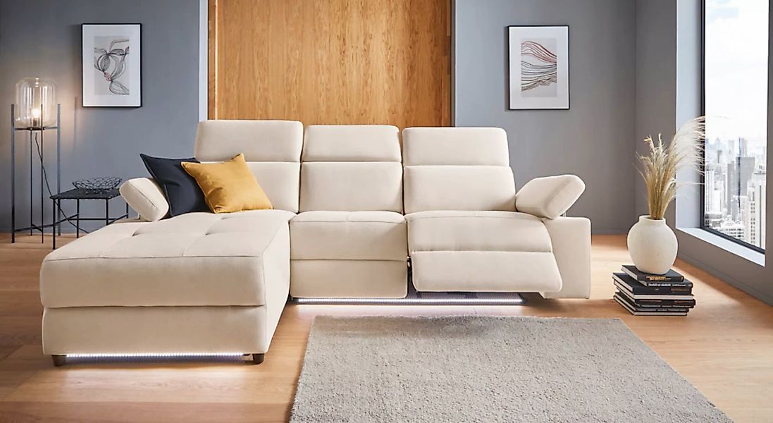 Places of Style Ecksofa »Kilado, L-Form,«, mit Relaxfunktion, verstellbarer günstig online kaufen