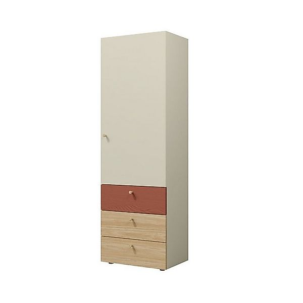 Compleo Kleiderschrank schmal, Kinderzimmerschrank mit 3 Schubladen SKY günstig online kaufen