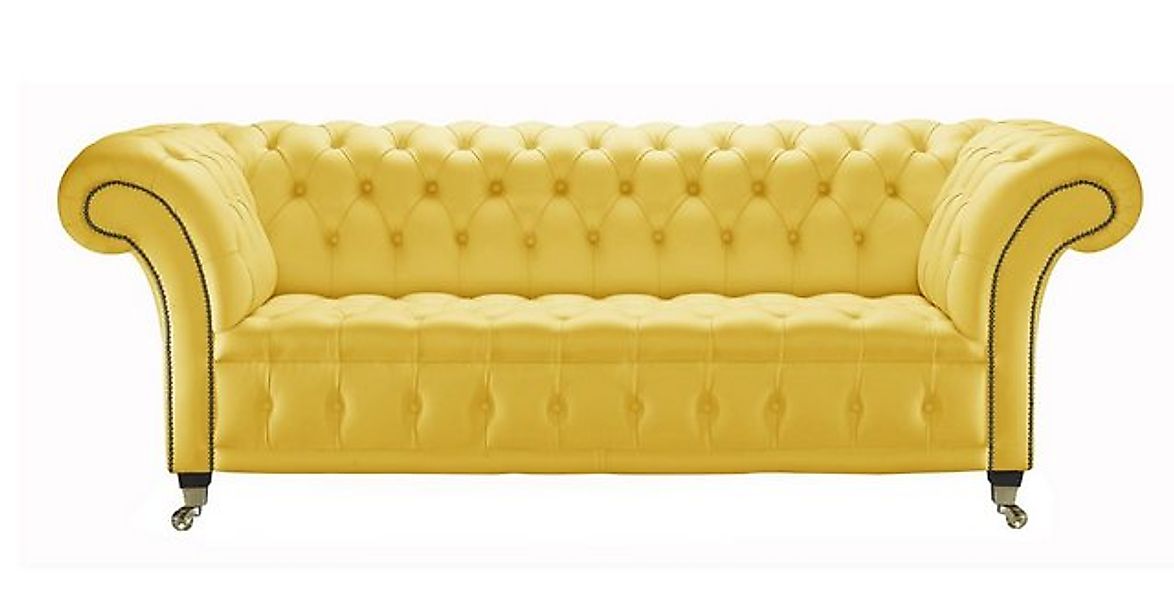 JVmoebel 2-Sitzer Design Chesterfield Sofagarnitur 2-Sitzer Couch Leder Gel günstig online kaufen